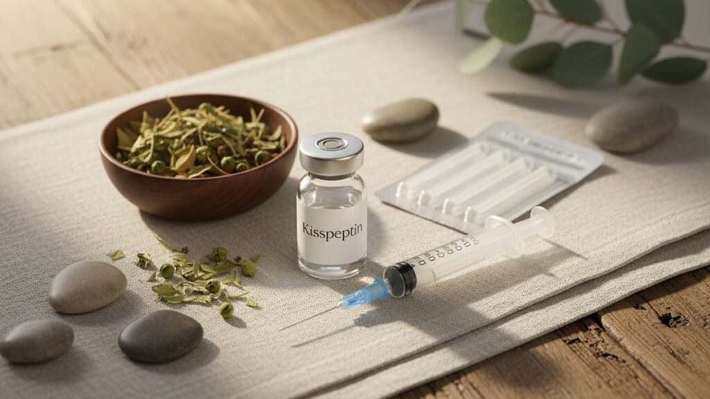 Blog Post: Kisspeptin syringes needles supplies - Professional illustration