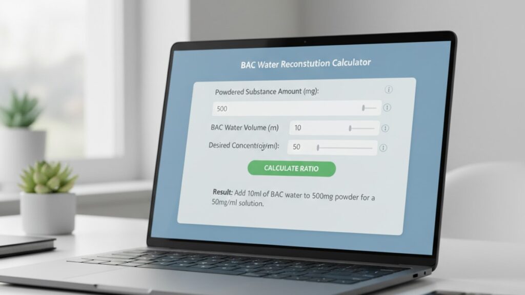 Blog Post: BAC Water bacteriostatic water ratio calculator - Professional illustration