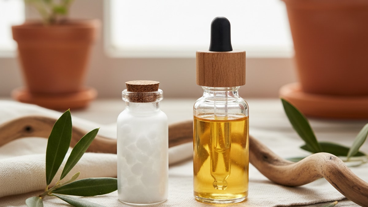 Blog Post: lyophilized vs liquid peptides - Professional illustration