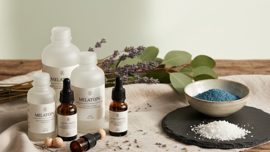 Blog Post: can you stack Melatonin other peptides - Professional illustration