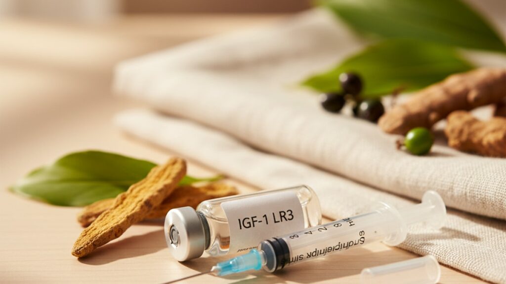 Blog Post: IGF-1 LR3 syringes needles supplies - Professional illustration
