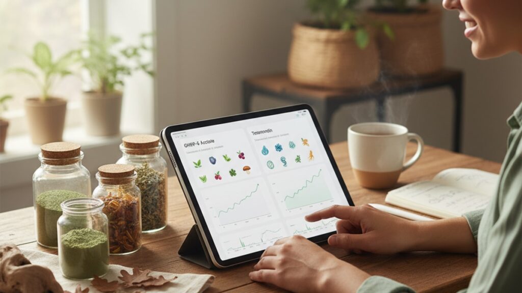 Blog Post: GHRP-6 Acetate vs Tesamorelin which better comparison - Professional illustration