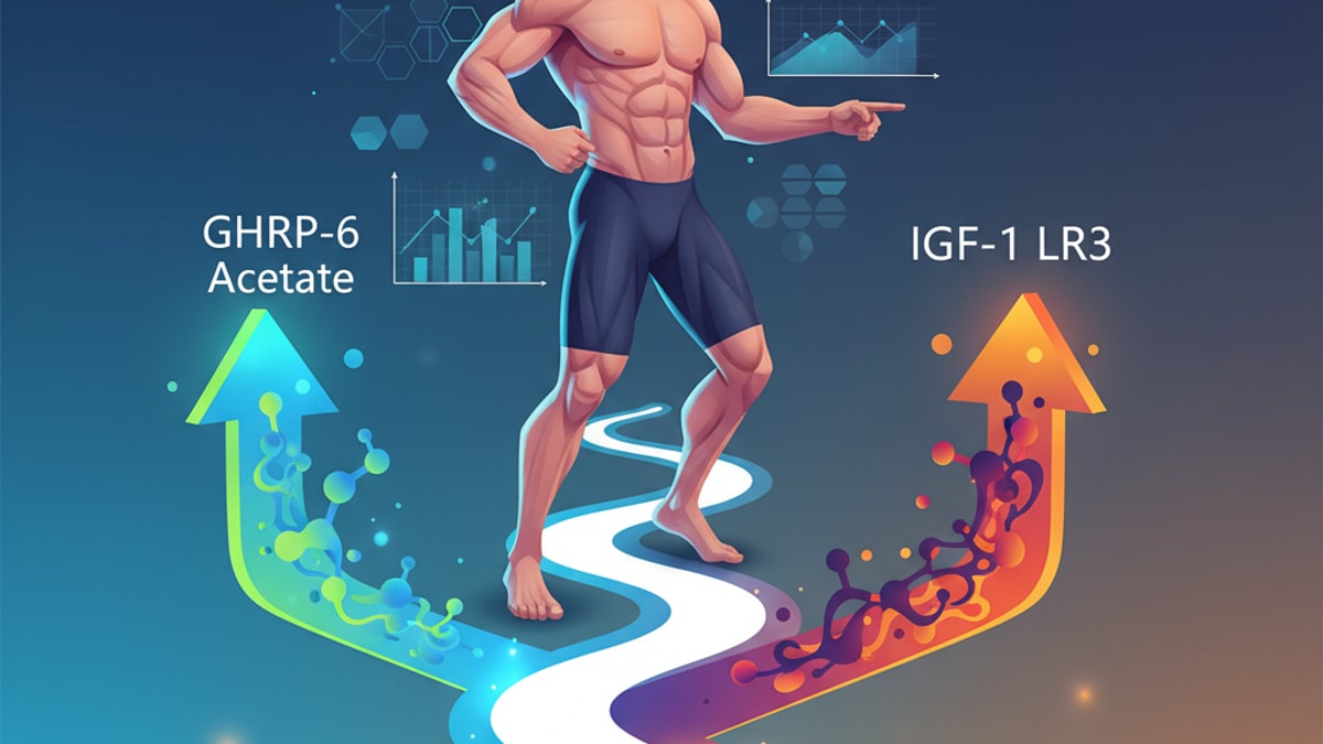 Blog Post: GHRP-6 Acetate vs IGF-1 LR3 which better comparison - Professional illustration