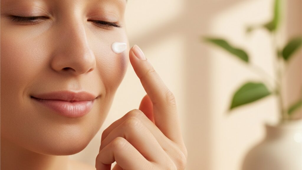 Blog Post: best peptides for dark circles under eyes - Professional illustration