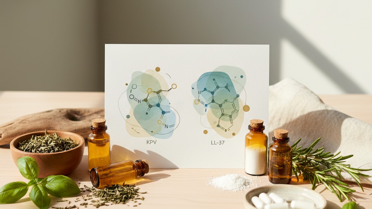 Blog Post: difference between KPV and LL-37 - Professional illustration