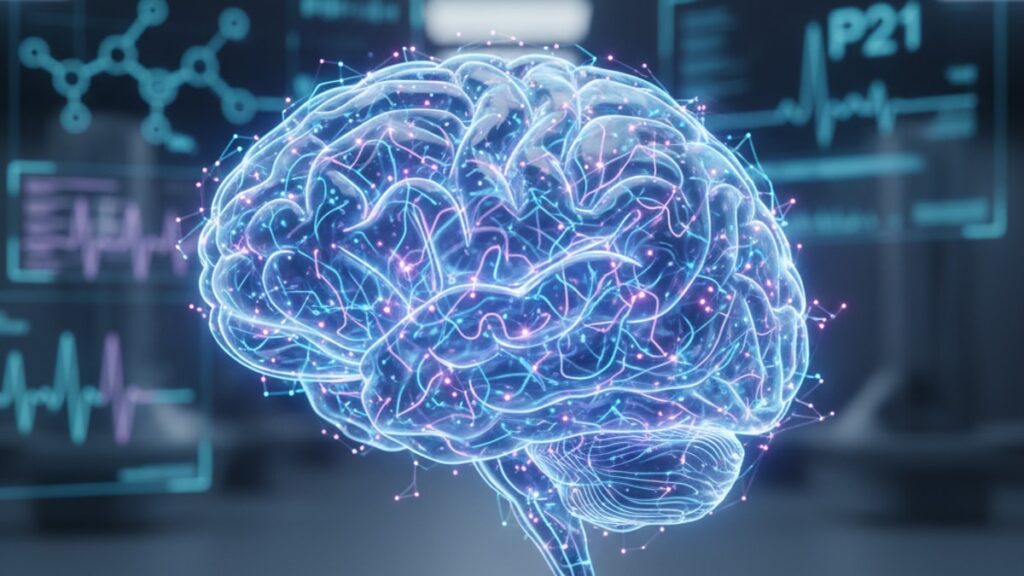 Blog Post: does p21 help memory research - Professional illustration