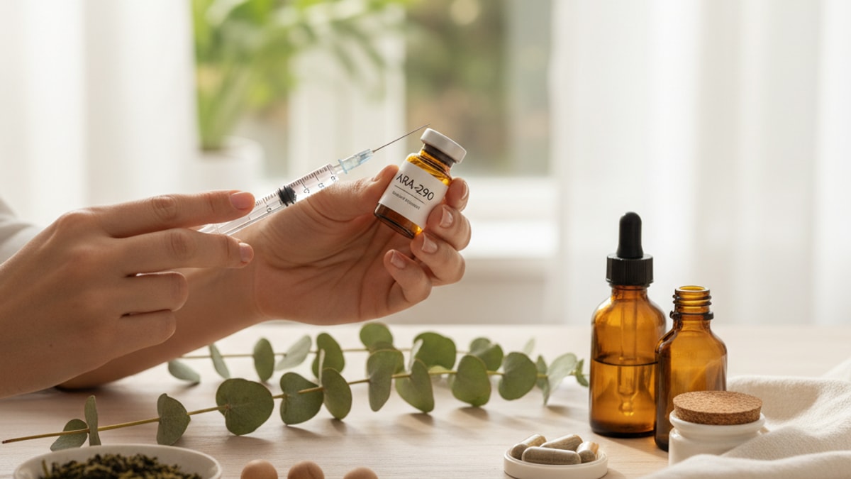 Blog Post: ARA-290 needles syringes - Professional illustration