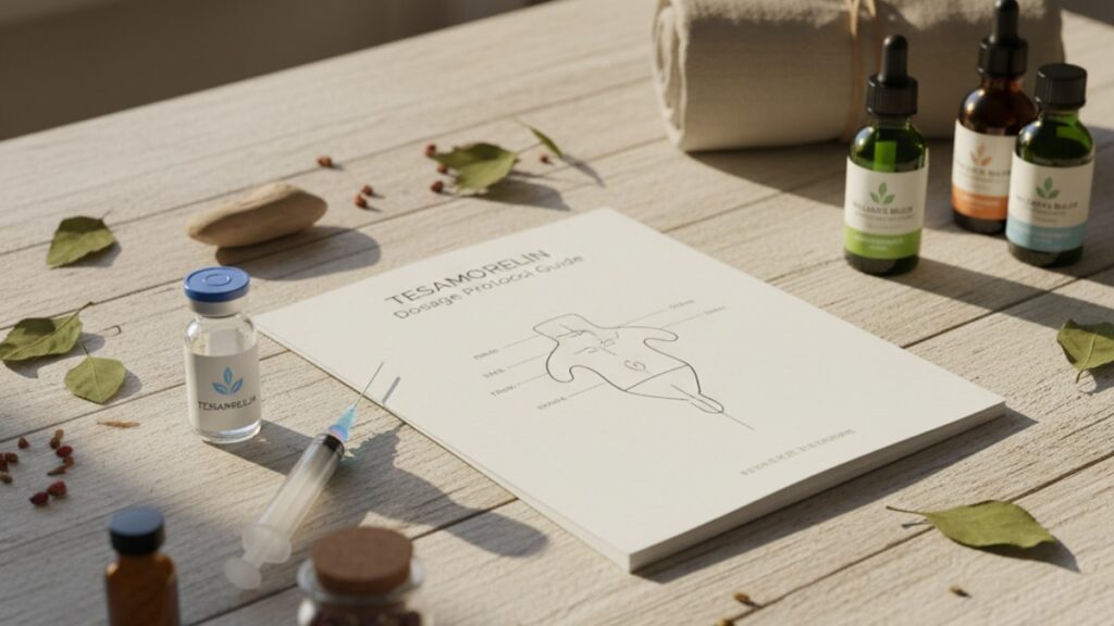 Blog Post: Tesamorelin dosage protocol guide - Professional illustration