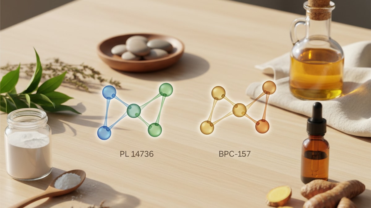 Blog Post: what is PL 14736 same as BPC-157 - Professional illustration