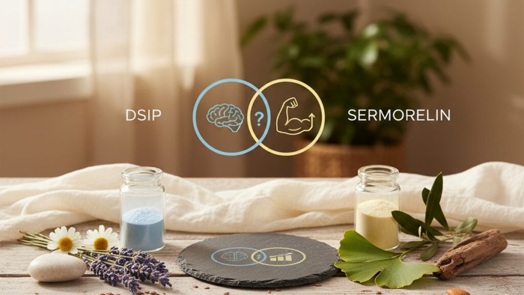Blog Post: DSIP vs Sermorelin which better comparison - Professional illustration