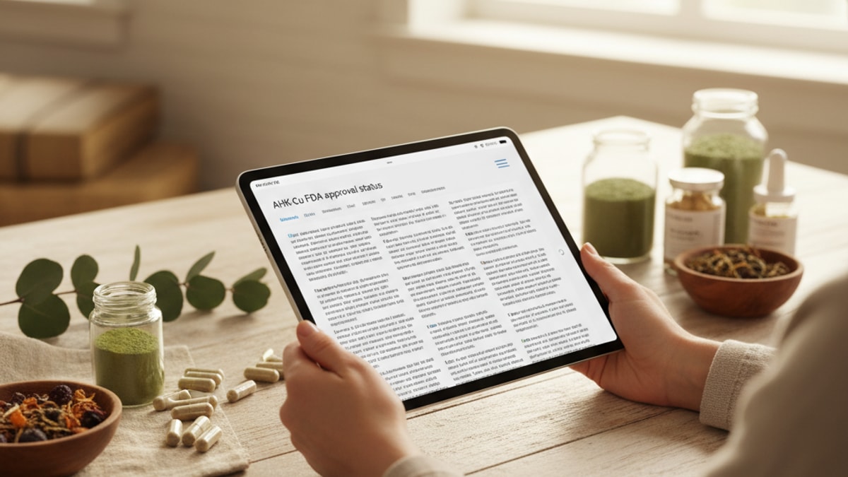 Blog Post: is AHK-Cu FDA approved status - Professional illustration