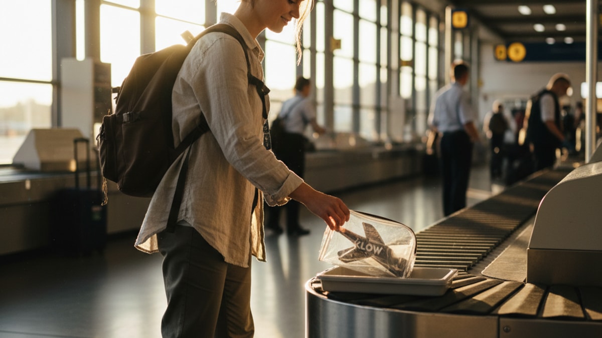 Blog Post: travel with KLOW airplane TSA - Professional illustration