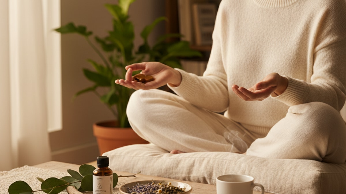 Blog Post: best peptides for stress & anxiety - Professional illustration