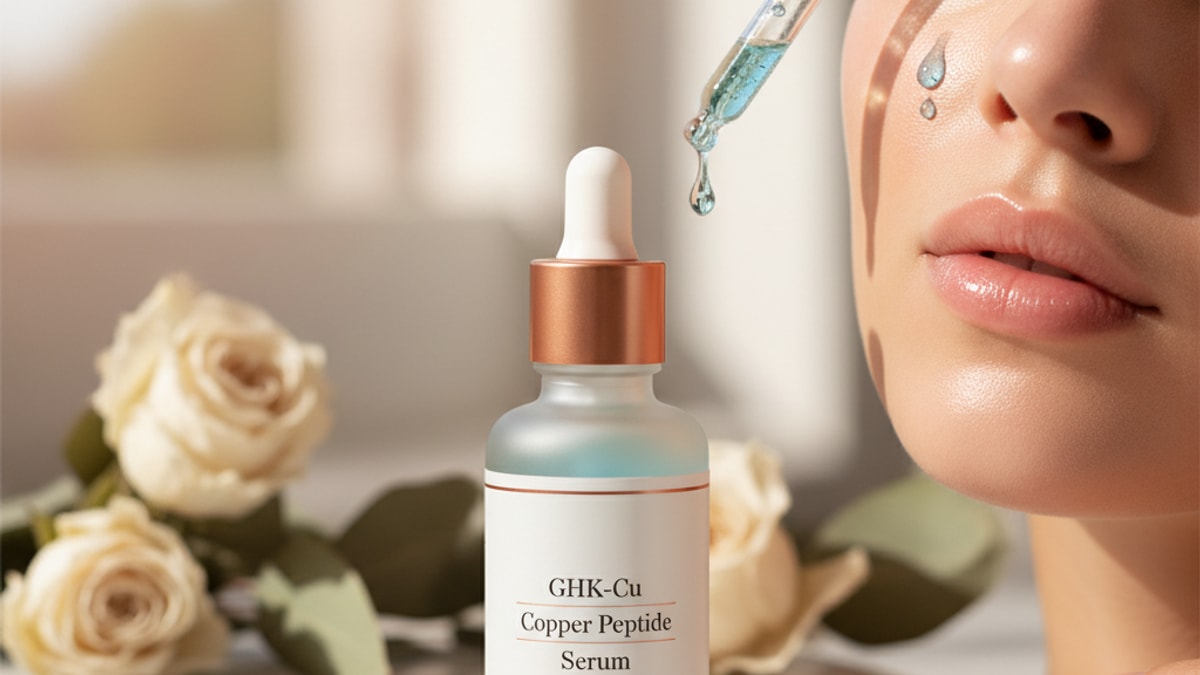 Blog Post: what is Topical Copper Peptide same as GHK-Cu Cosmetic - Professional illustration