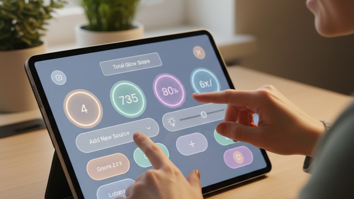 Blog Post: how to mix Glow Stack calculator - Professional illustration