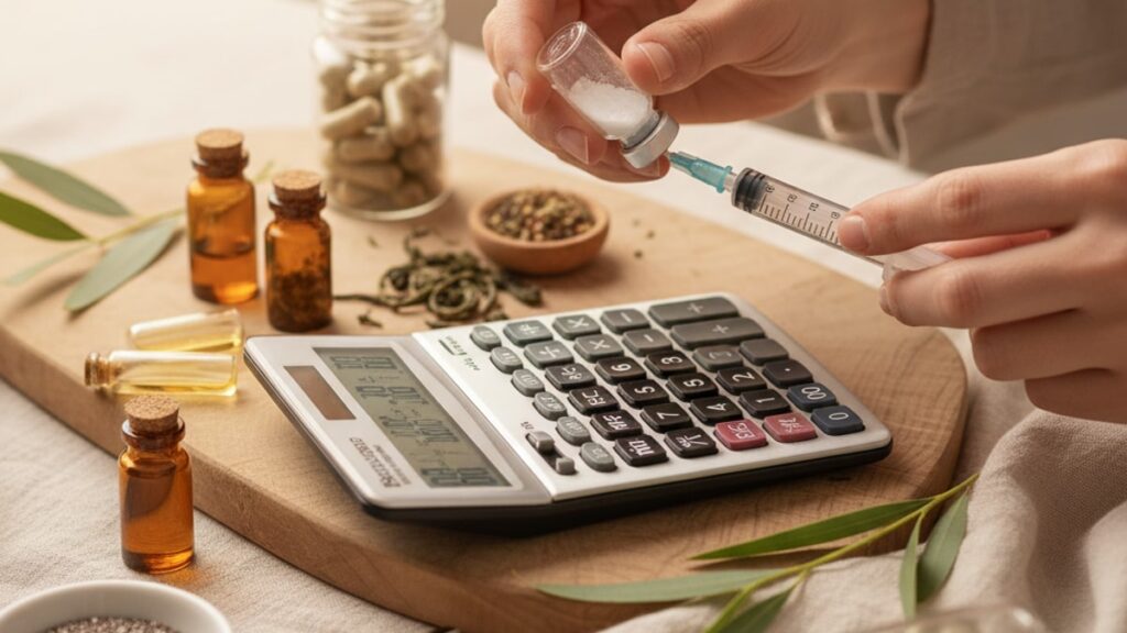 Blog Post: calculate Cerebrolysin dosage reconstitution math - Professional illustration