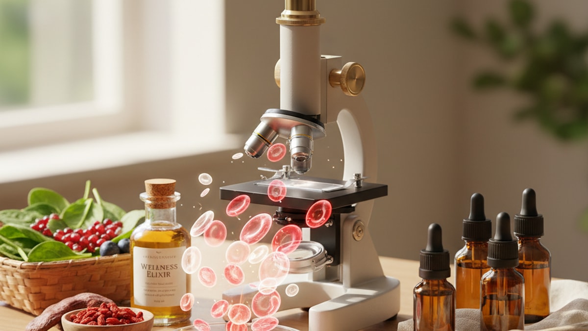 Blog Post: does TB-500 help blood cell production research - Professional illustration