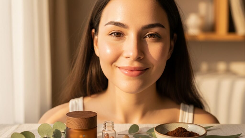 Blog Post: GHK-Cu for dark circles under eyes research - Professional illustration