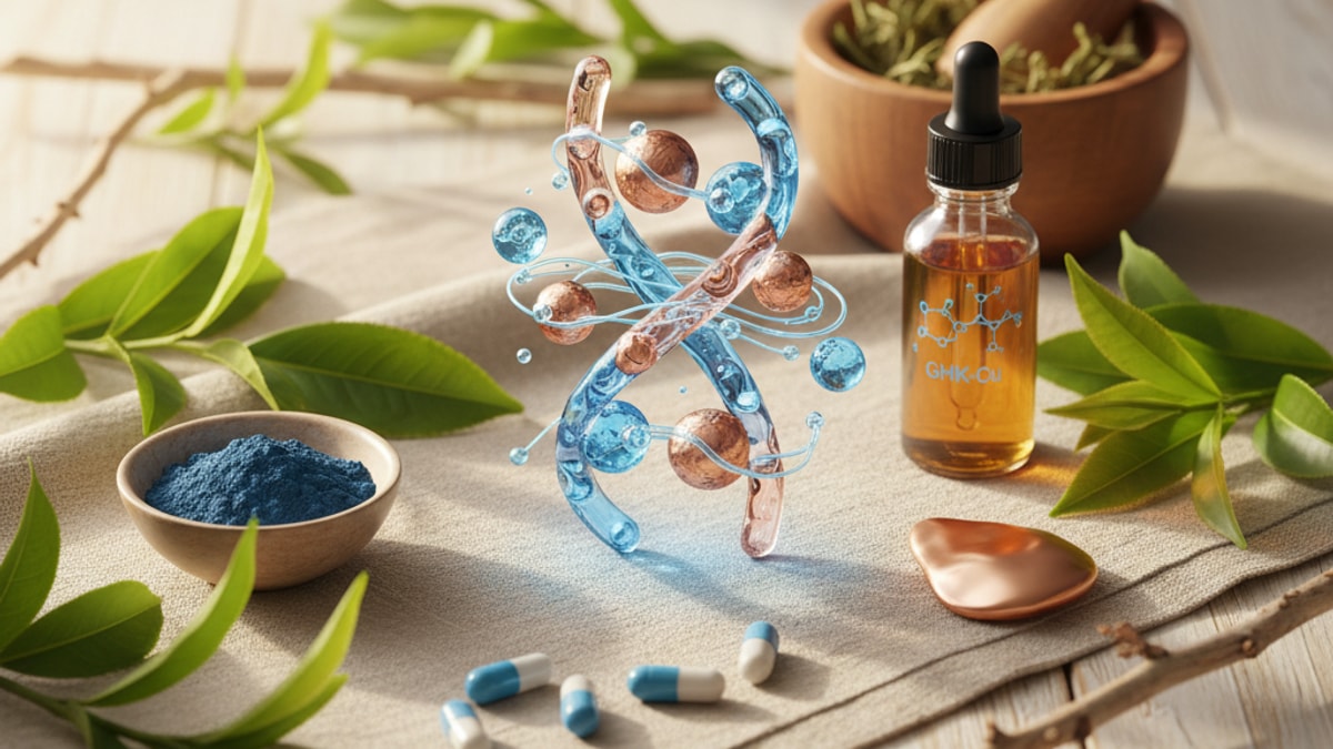 Blog Post: GHK-Cu mechanism of action detailed - Professional illustration