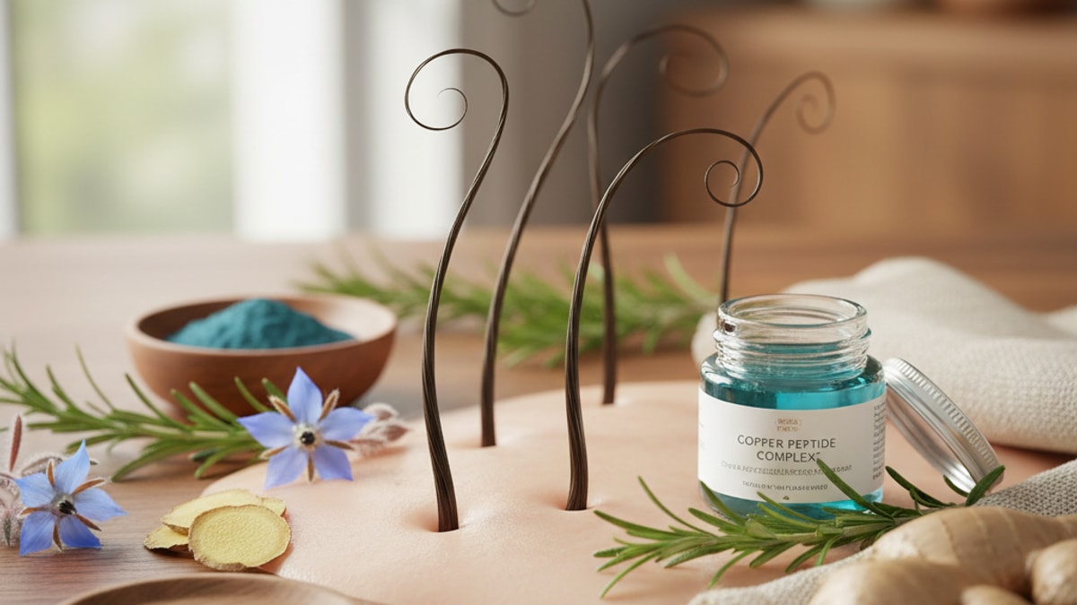 Blog Post: does AHK-Cu help hair follicle stimulation research - Professional illustration