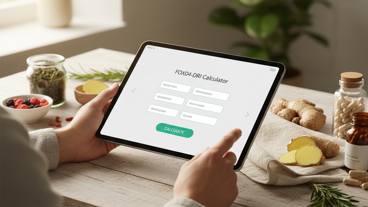 Blog Post: how to mix FOXO4-DRI calculator - Professional illustration