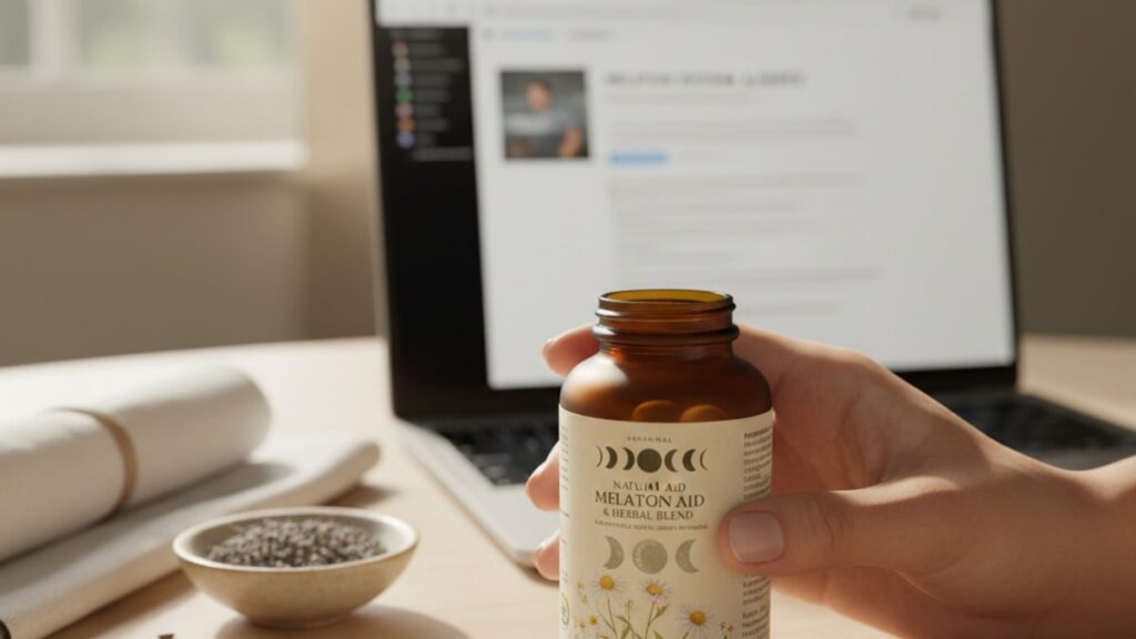 Blog Post: where to buy Melatonin safely online - Professional illustration