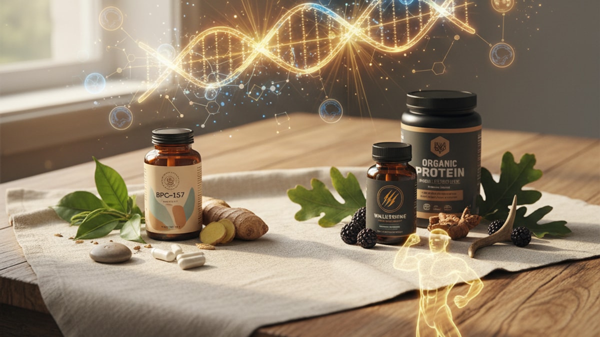 Blog Post: difference between BPC-157 and Wolverine Stack - Professional illustration