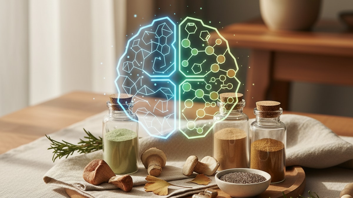 Blog Post: nootropic peptides vs supplements - Professional illustration