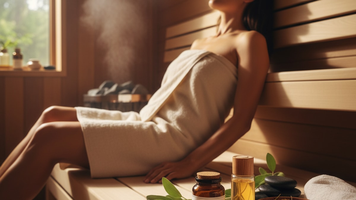 Blog Post: peptides sauna heat exposure combination - Professional illustration