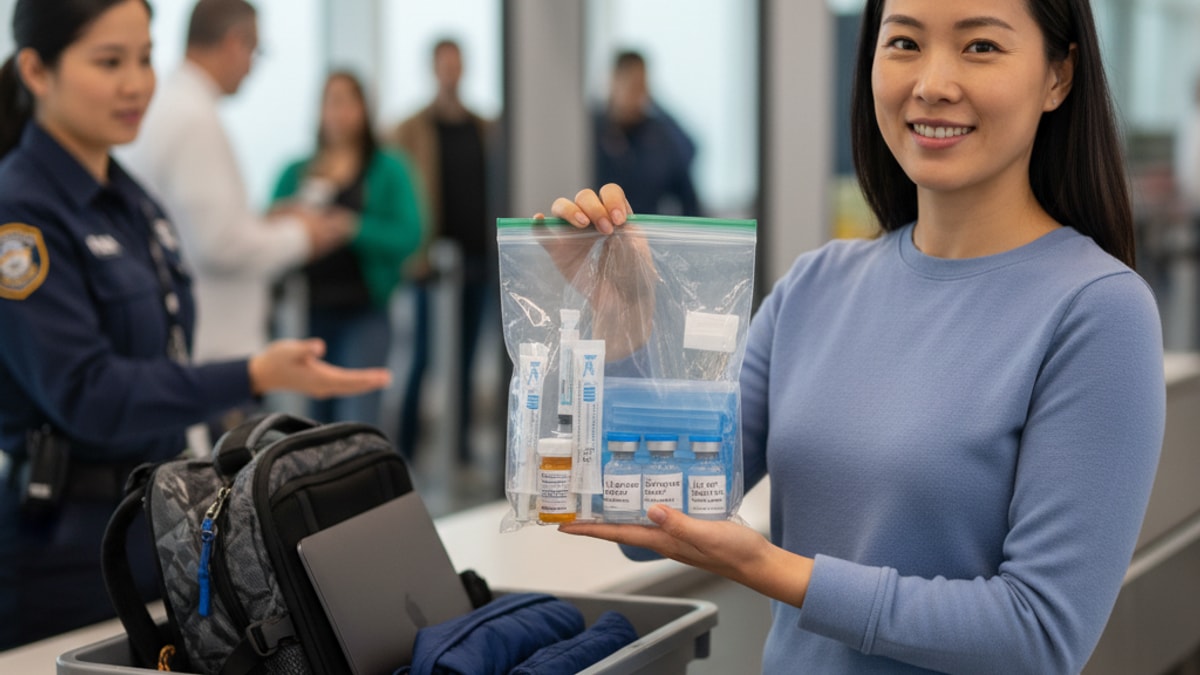 Blog Post: travel with LL-37 airplane TSA - Professional illustration