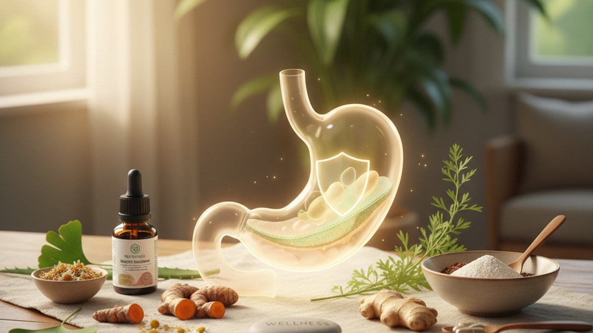 Blog Post: does BPC-157 help gastric protection research - Professional illustration