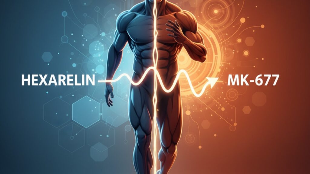 Blog Post: Hexarelin vs MK-677 which better comparison - Professional illustration