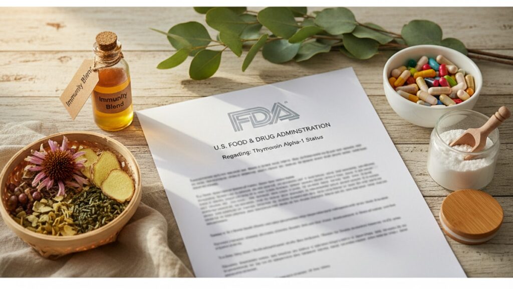 Blog Post: is Thymosin Alpha-1 FDA approved status - Professional illustration