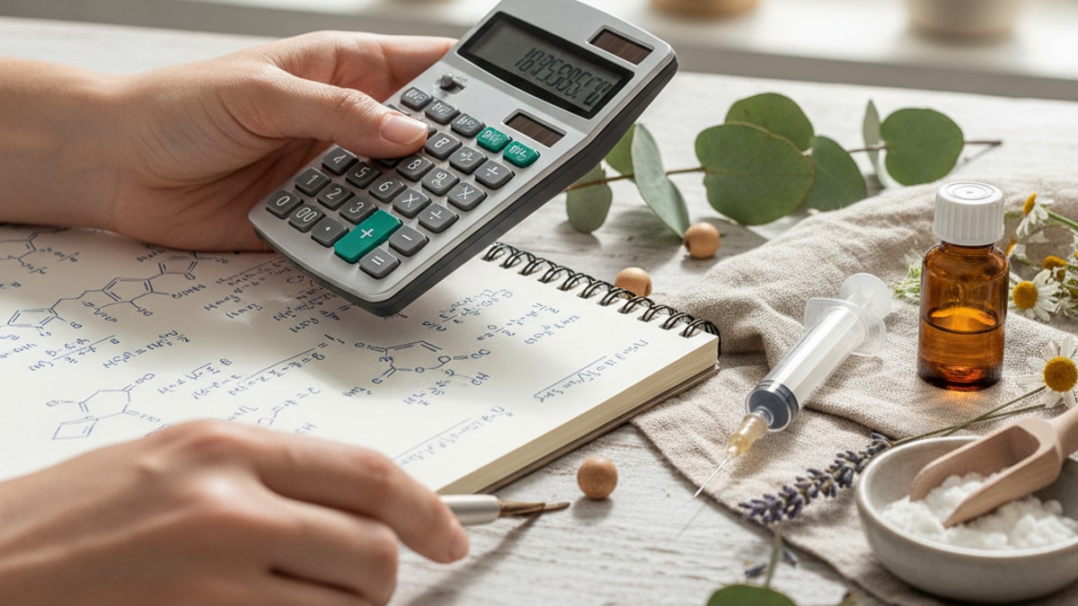 Blog Post: calculate KPV dosage reconstitution math - Professional illustration