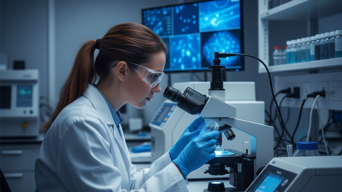 Blog Post: does TB-500 help cell migration research - Professional illustration