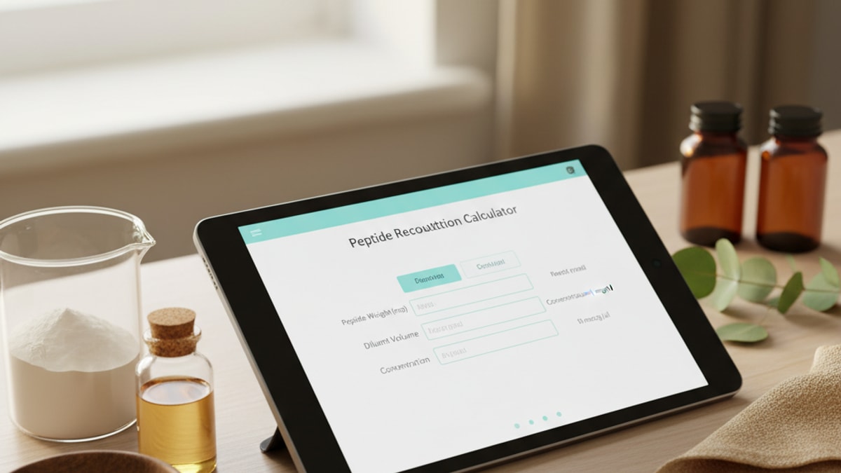Blog Post: peptide reconstitution calculator - Professional illustration