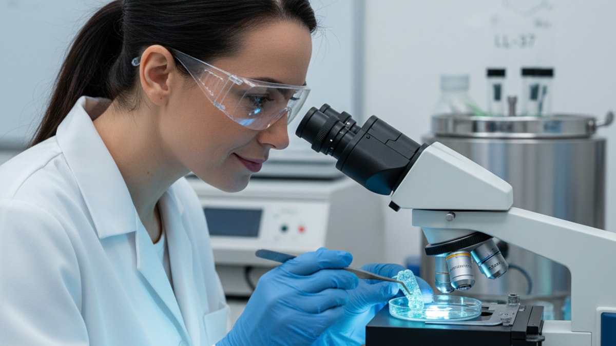 Blog Post: does LL-37 help wound healing research - Professional illustration