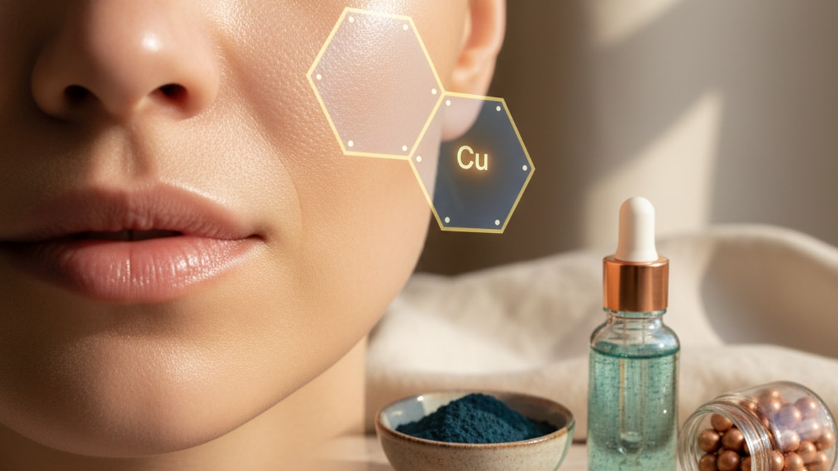 Blog Post: does GHK-Cu help skin tightening research - Professional illustration