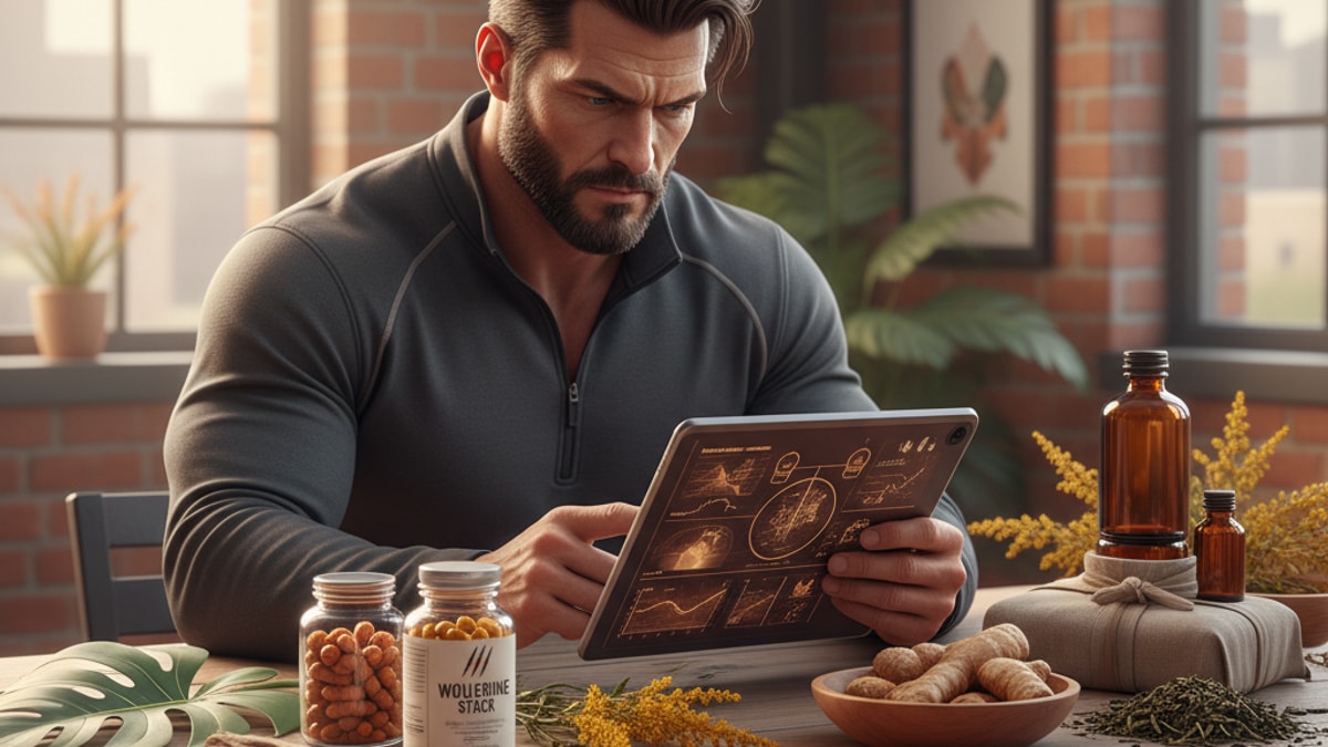 Blog Post: does Wolverine Stack help injury support research - Professional illustration