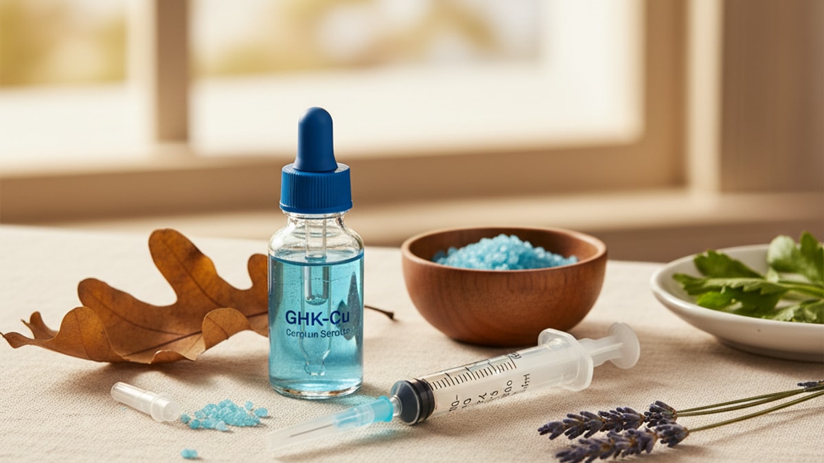 Blog Post: GHK-Cu syringes needles supplies - Professional illustration