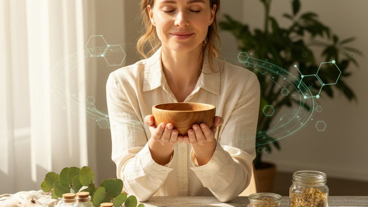 Blog Post: peptides for stress & anxiety research - Professional illustration