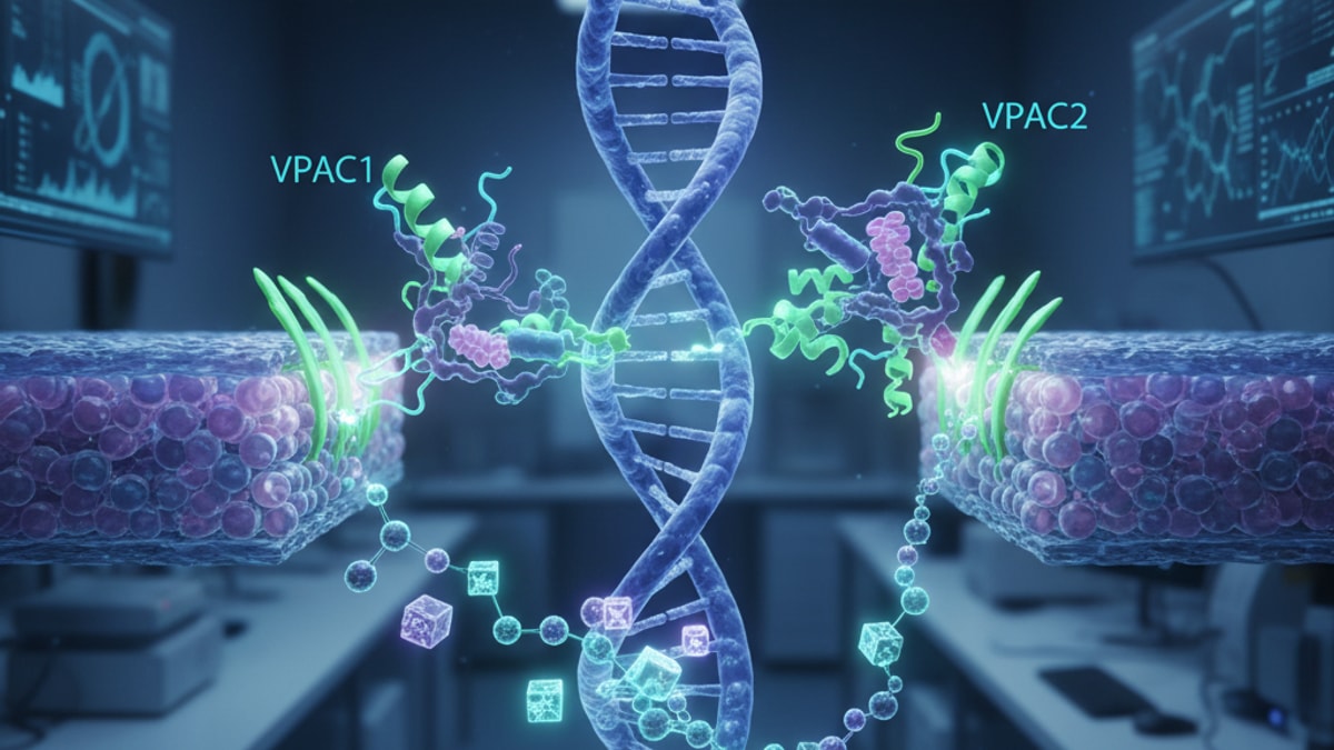 Blog Post: VIP VPAC1/VPAC2 receptor agonism - Professional illustration