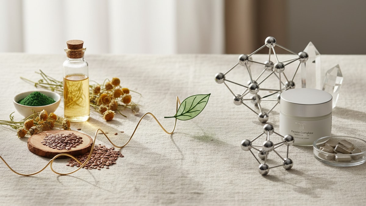 Blog Post: real peptides vs biotech peptides - Professional illustration