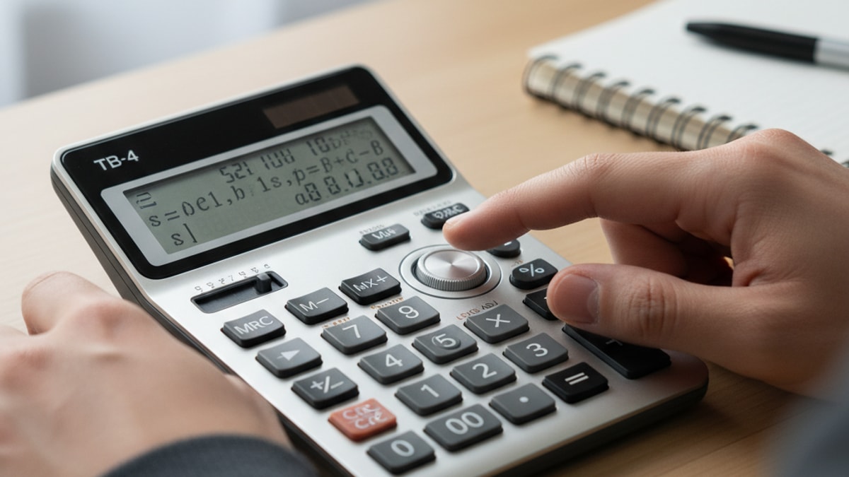 Blog Post: how to mix TB-4 calculator - Professional illustration