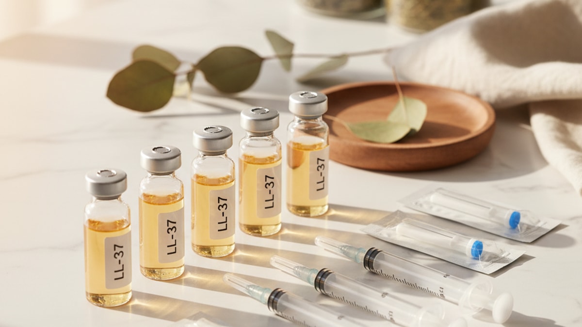 Blog Post: LL-37 syringes needles supplies - Professional illustration