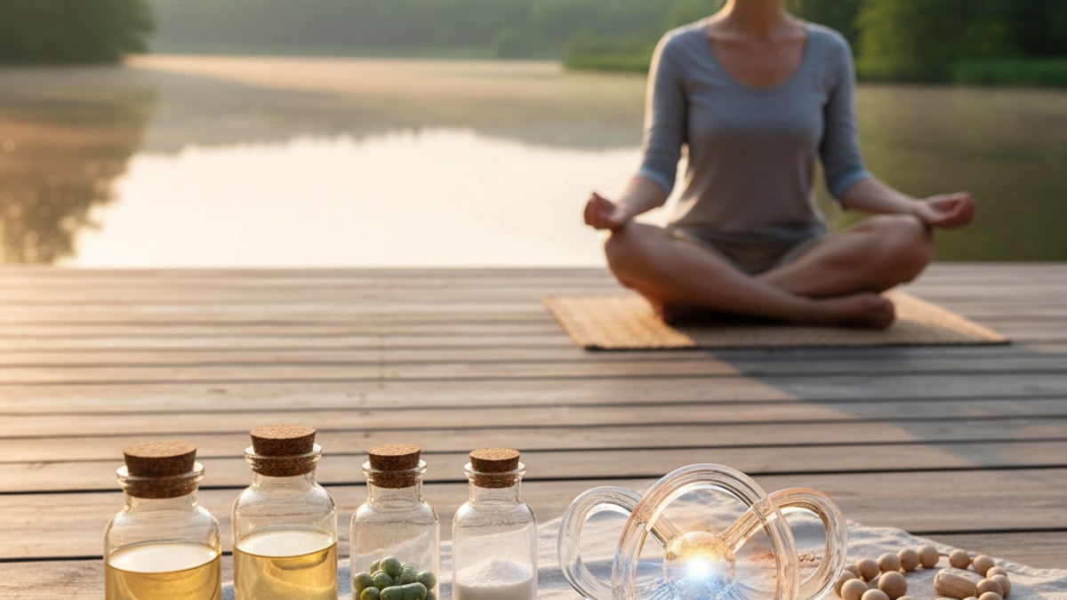 Blog Post: peptide stack stress & anxiety - Professional illustration