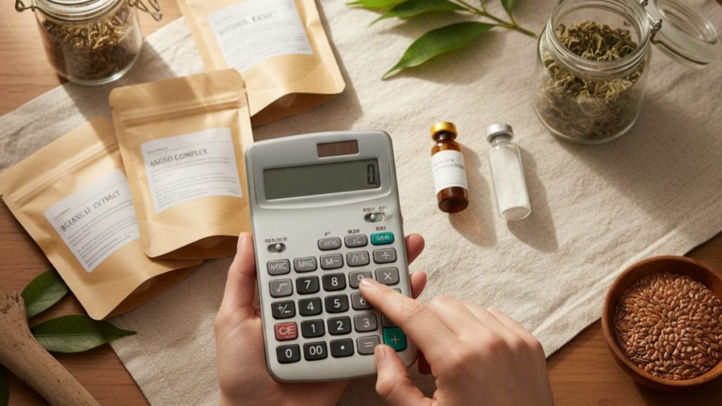 Blog Post: calculate Melanotan-2 dosage reconstitution math - Professional illustration