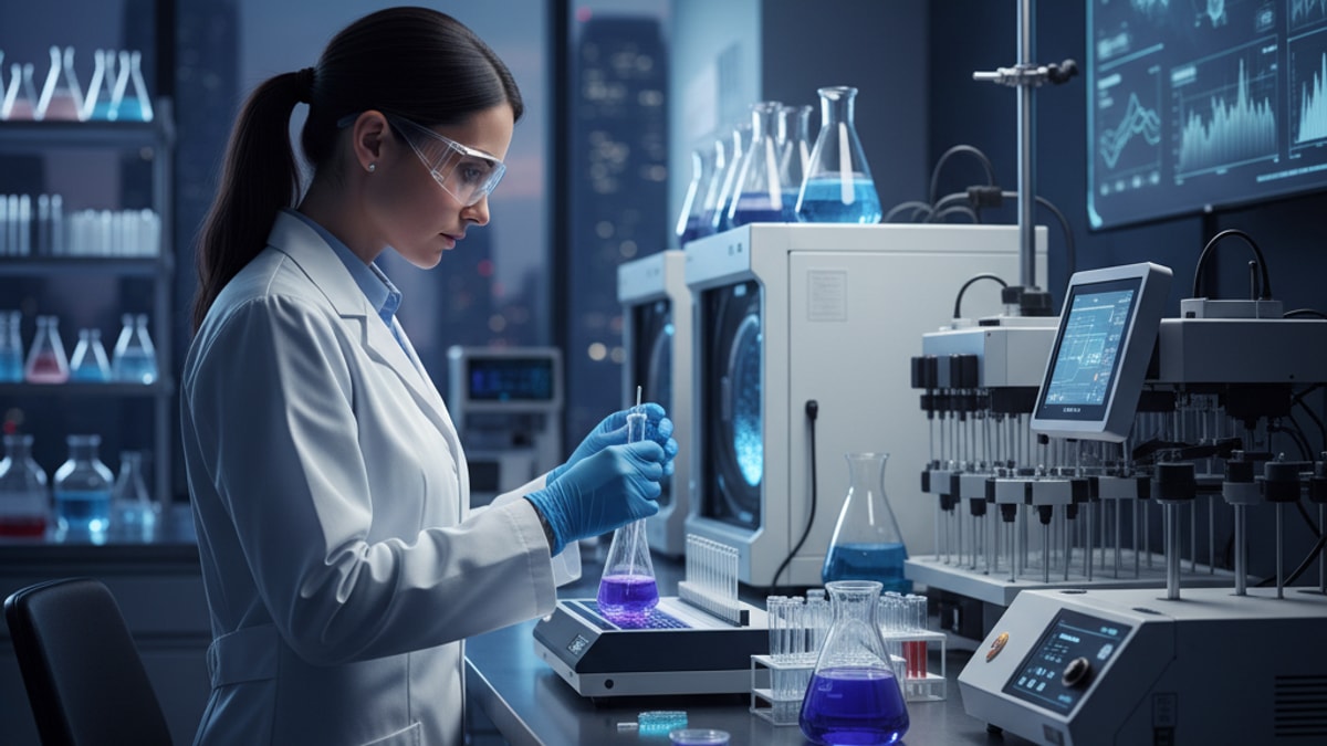 Blog Post: does Tesamorelin help growth hormone research - Professional illustration