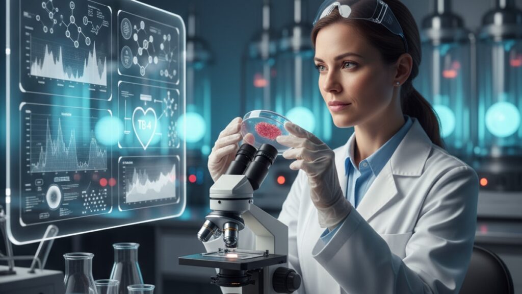 Blog Post: does TB-4 help cardiac health research - Professional illustration