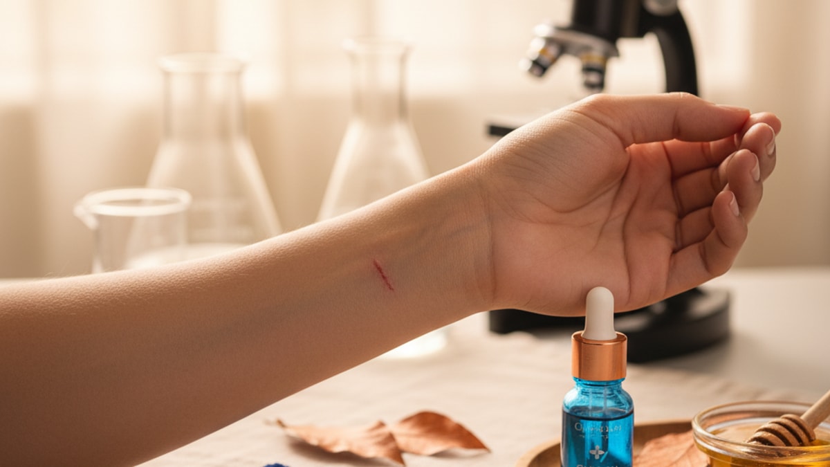 Blog Post: does GHK-Cu help wound healing research - Professional illustration